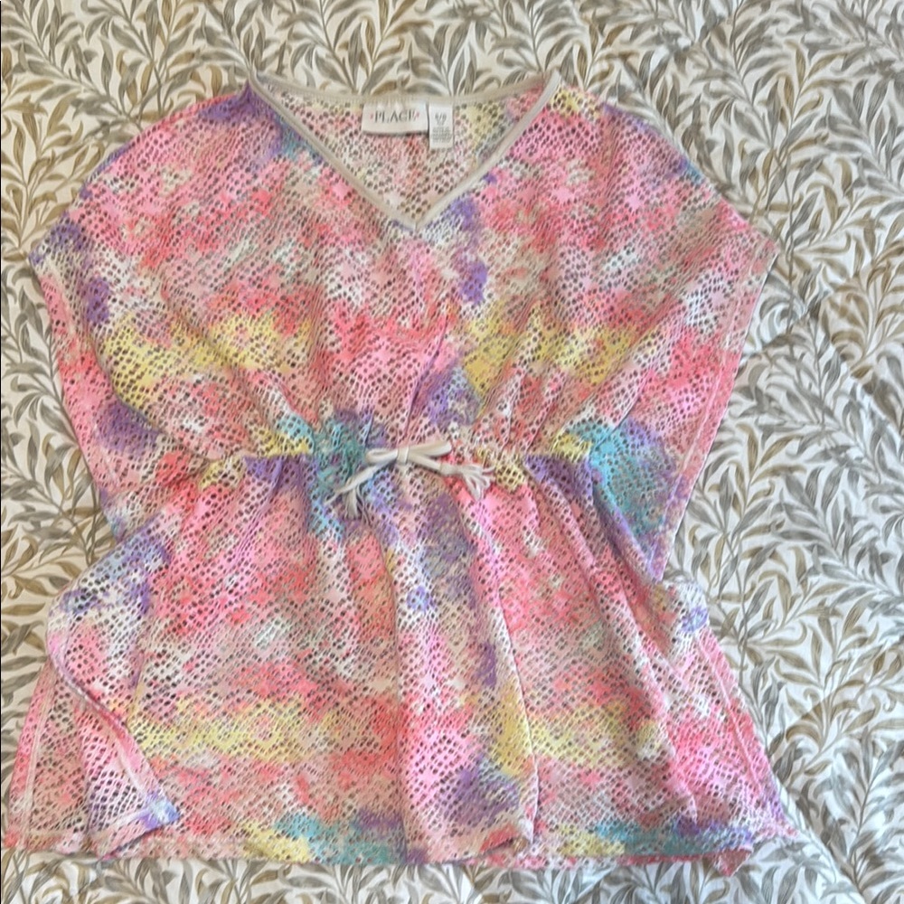 Tie die girl cover up.